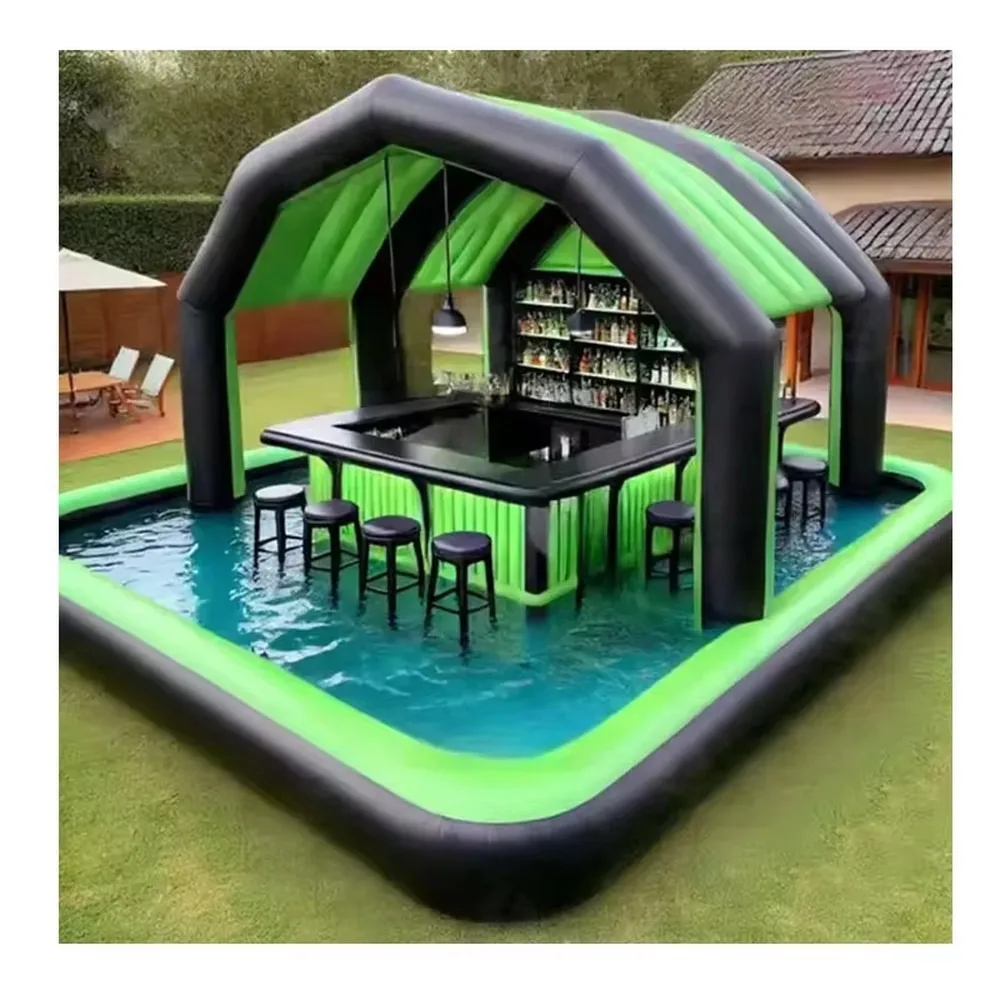 Commercial Customized Seat Pool Inflatable Bar Backyard Floating Pub New Design Inflatable Pool Bar for Sale