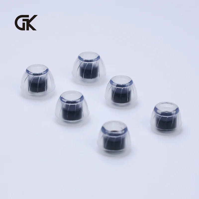 

GK TS100 High-Transparency Liquid Silicone EarTips For most wired HiFi Earphone with S/M/L size Comfortable Universal Earplugs