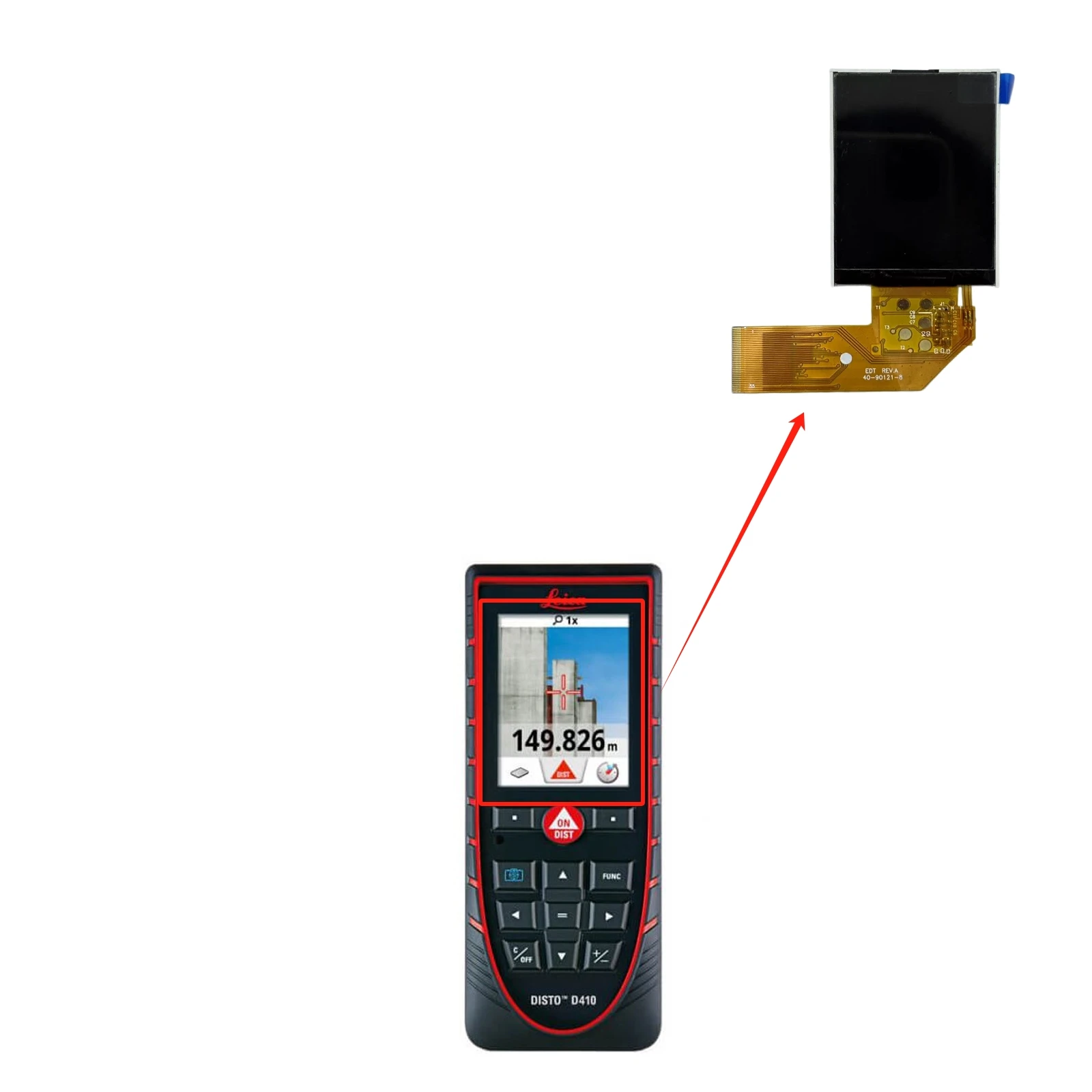 New LCD Screen For Leica DISTO D410 D510 laser rangefinder LCD Replacement