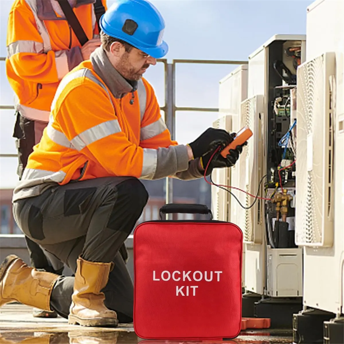 [T28C] Lock Out Tag Out Kits Electrical,57 Lockout Tagout Kit with Breaker Hasps Tag Padlock Plug Lockout for - Kit