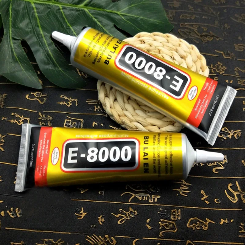 5pcs15/25/50ML E8000 Clear Contact Phone Repair Adhesive Fibre Cloth Metal Wood DIY Glue With Precision Applicator Supplies 