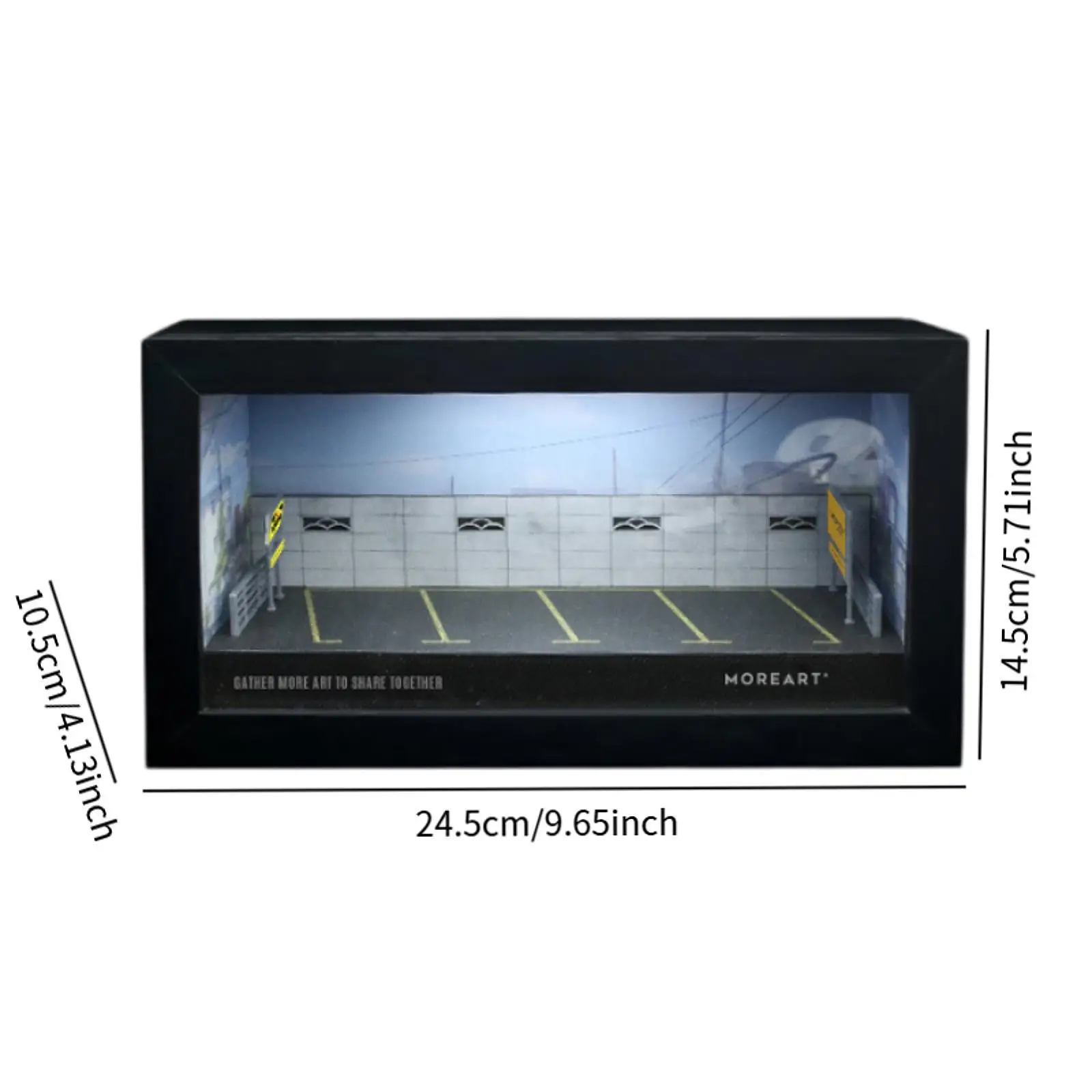 1:64 موقف السيارات عرض صندوق تخزين الحماية تحتاج إلى تجميع العرض #6