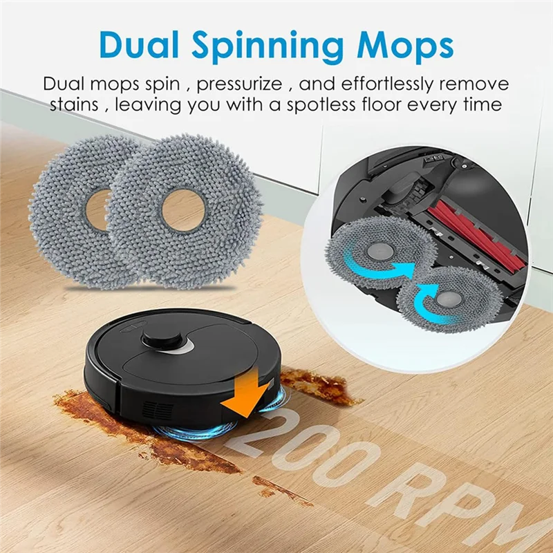 20 Buah Kantong Debu Bantalan Pel untuk Roborock Q Revo S/Q Revo Pro/Q Revo Maxv/Q Revo Master/Q Revo Plus/Q Revo Curv Bagian Vakum