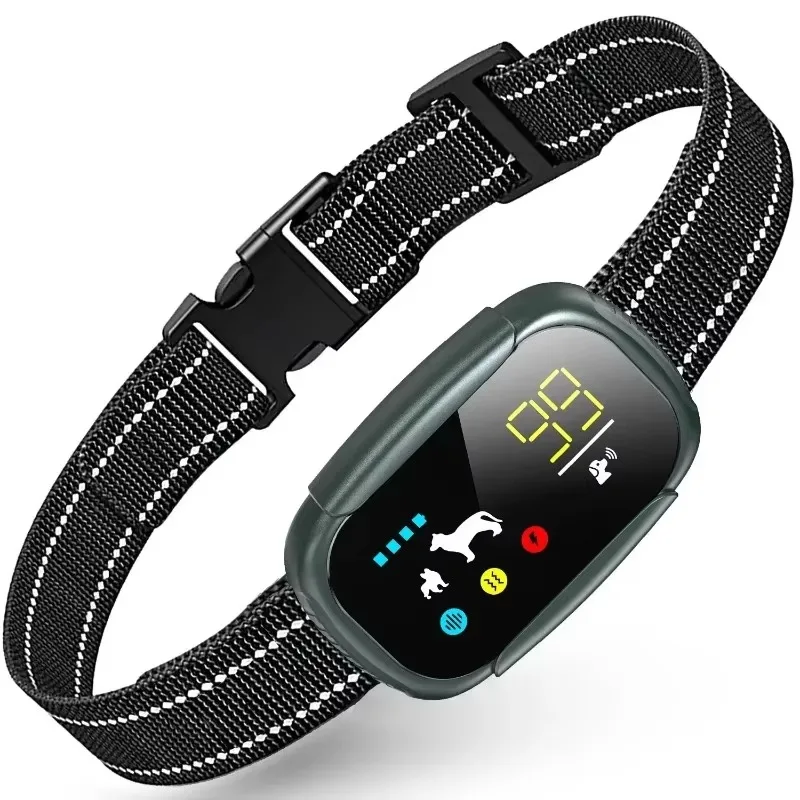 FurstarDog Training Collar Automatic Bark Stop Electric Vibration Dog Trainer Record Barking Stop Bark Collar Outdoor Dogs Train