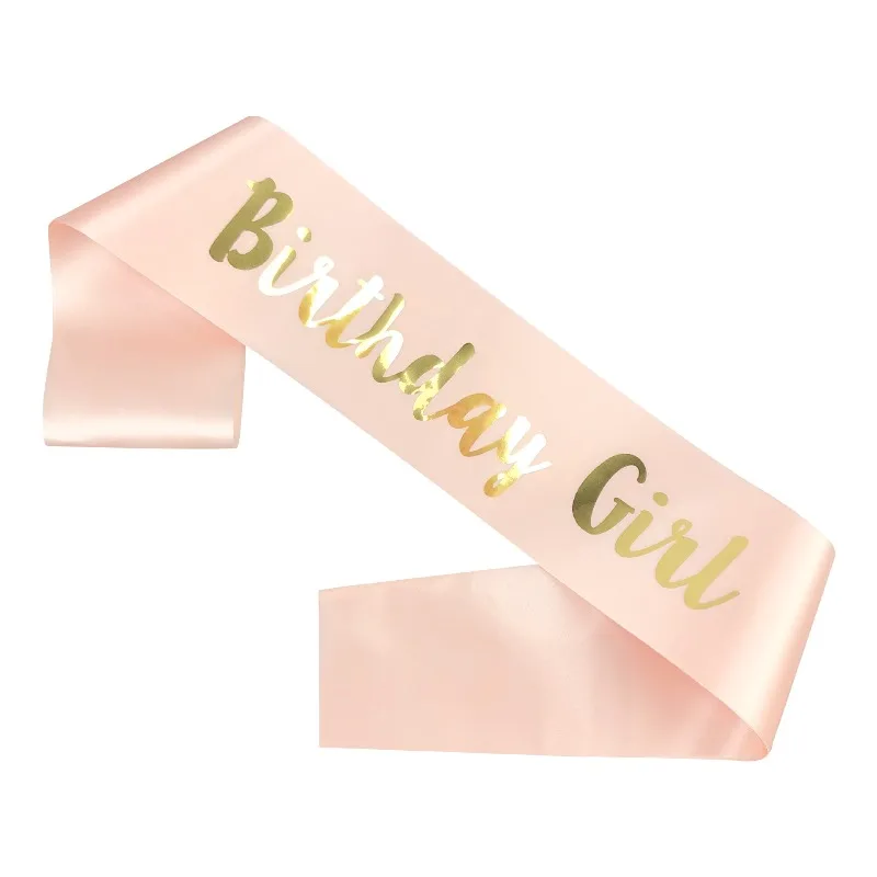 Rosegold Geburtstag Schultergurt Stirnband Set, Party Dekoration Geburtstag Rite Strap