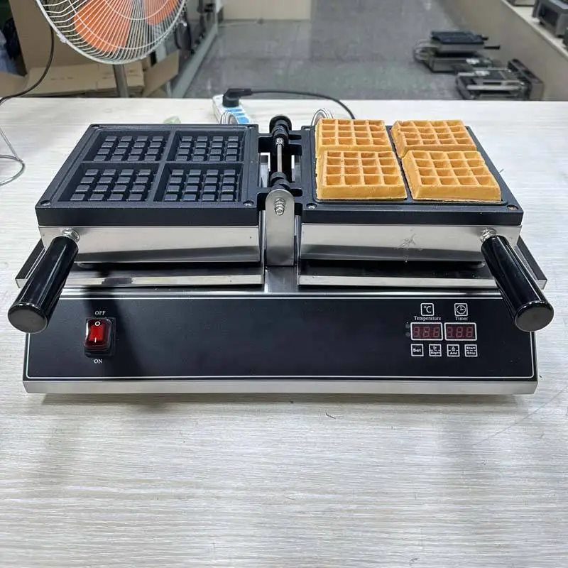 Snack Machines Waffle Maker Commerical machines for small businesses Non-stick 4 Slice Square Shape Waffle Machine with CE