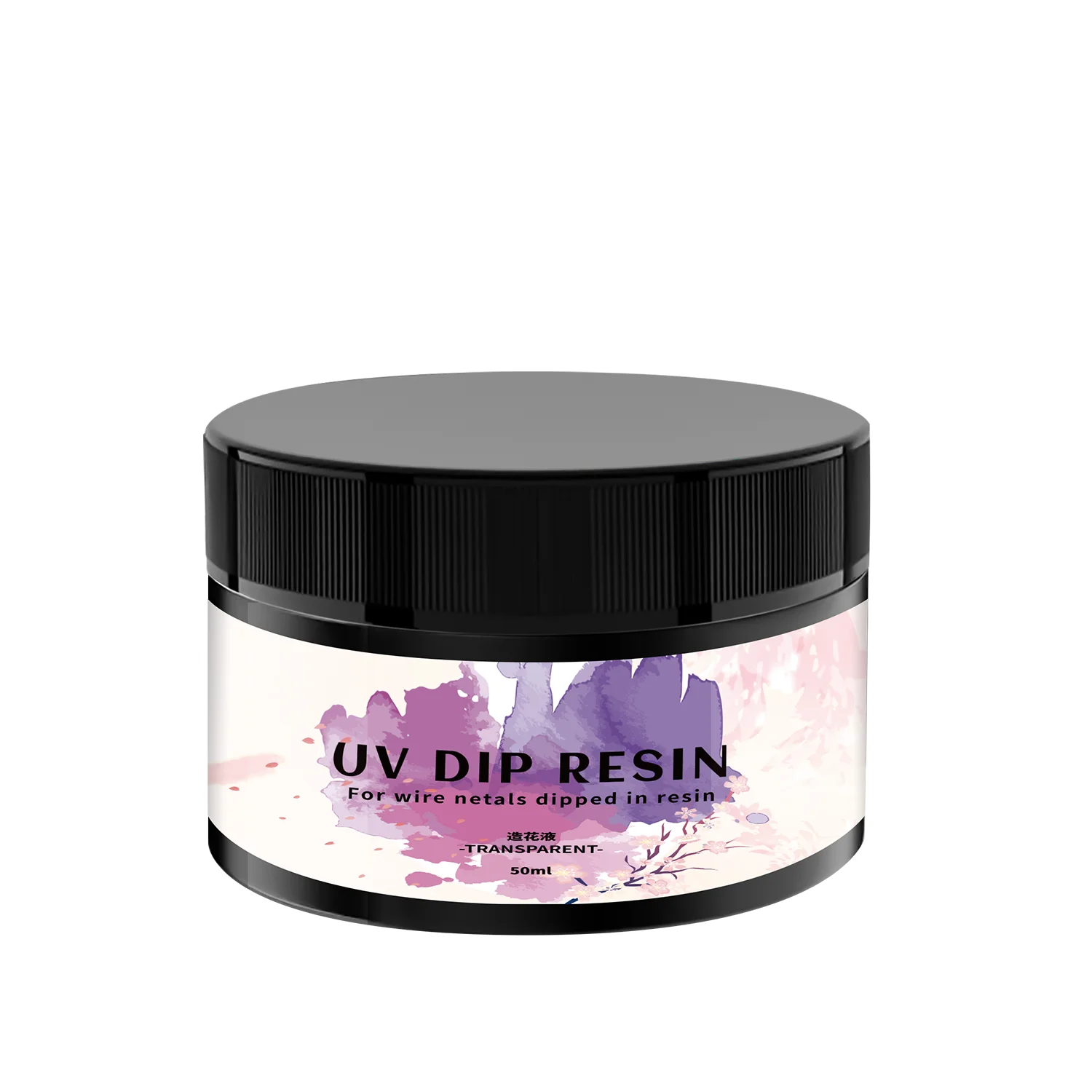 50/100ml UV-DIP-Harz Hohe Transparenz Schnell Trocknend Kristallblumen-Herstellungsflüssigkeit Hochglanz UV-DIP-Harz für Schmuckherstellung