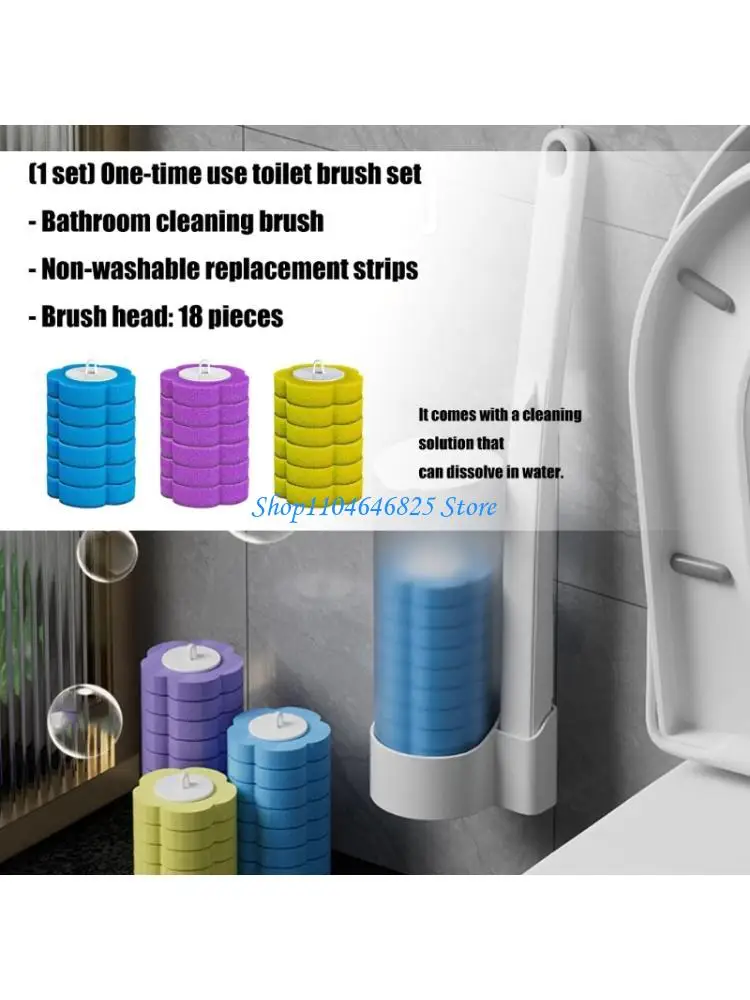 

Dissolving Toilet Bowl Cleaner Sponges 18pack Scented Formula Effortlessly Scrubbing For Stubborn Stain Removal