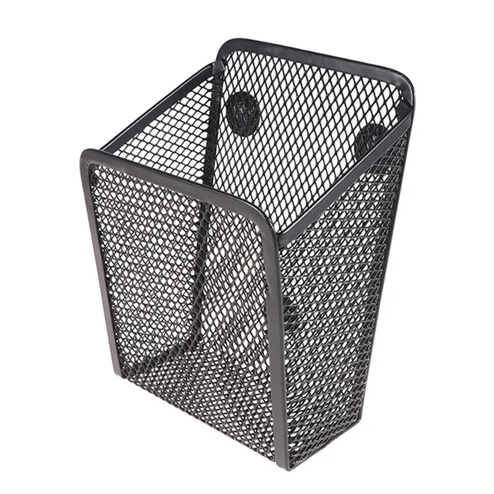 

1Pcs Magnetic Pen Holder Black Desktop Brush Pot Household Storage Bucket Office Stationery Organizer Space Saving Pen Container