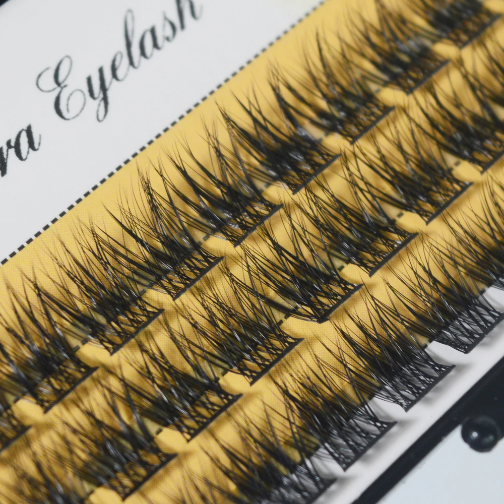 L02 DIY 36 PCS Cluster Lashes 3D Natural Bunch 16mm D Curl Segmented Beam Individual Mink Tufted Eyelash Fine Lash Tip