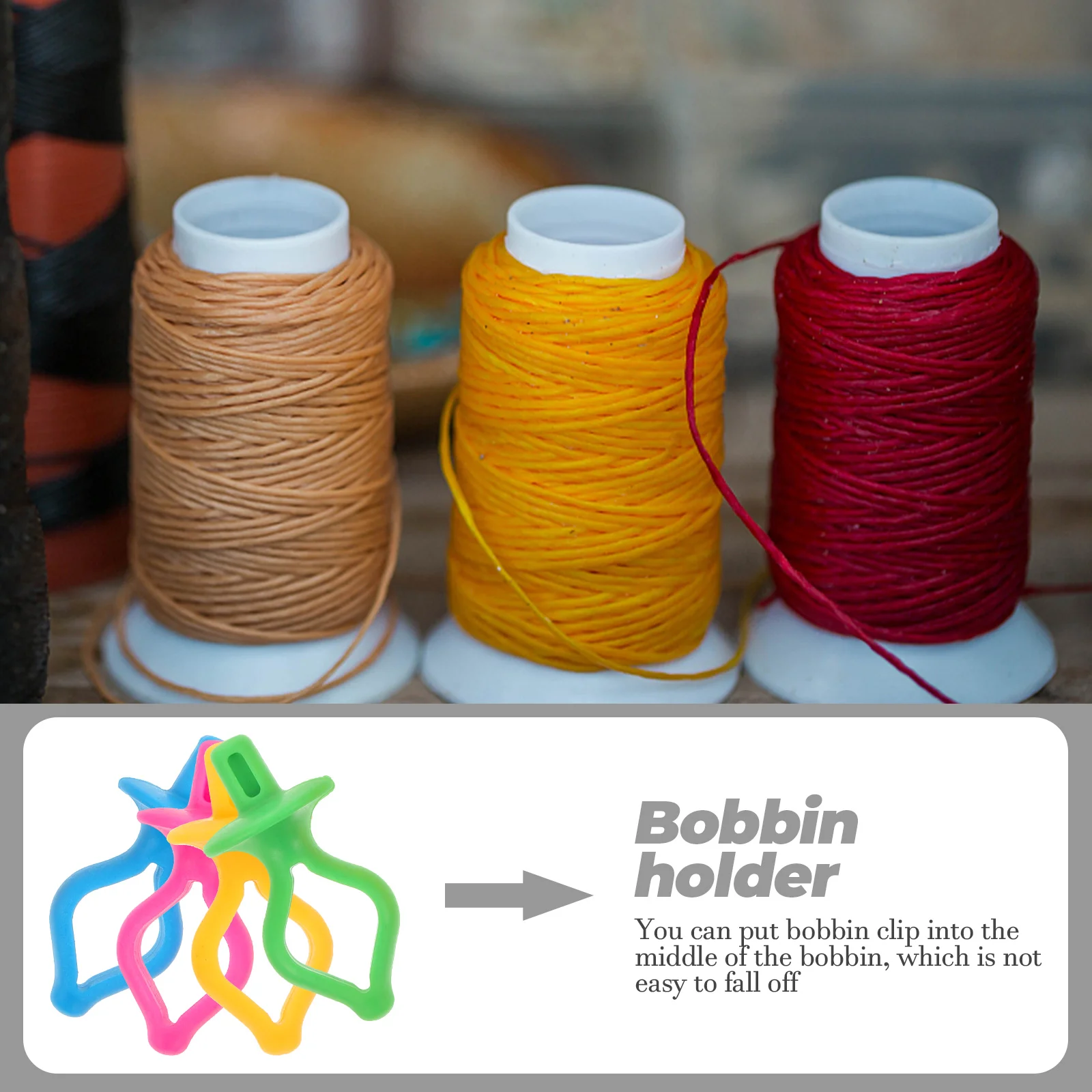 

Bobbin Clamp Spool Bracket Sewing Machine Clip Accessories Plastic Clips for Thread Holder Tool