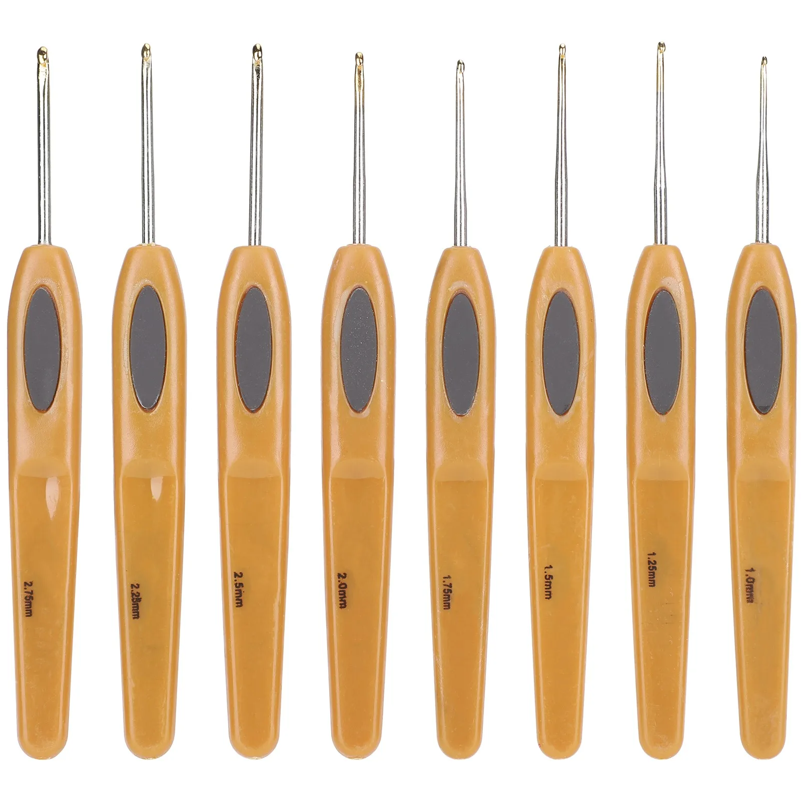 8-teiliges Häkelnadel-Set mit ergonomischem Weichgriff für Pullover und Strickarbeiten