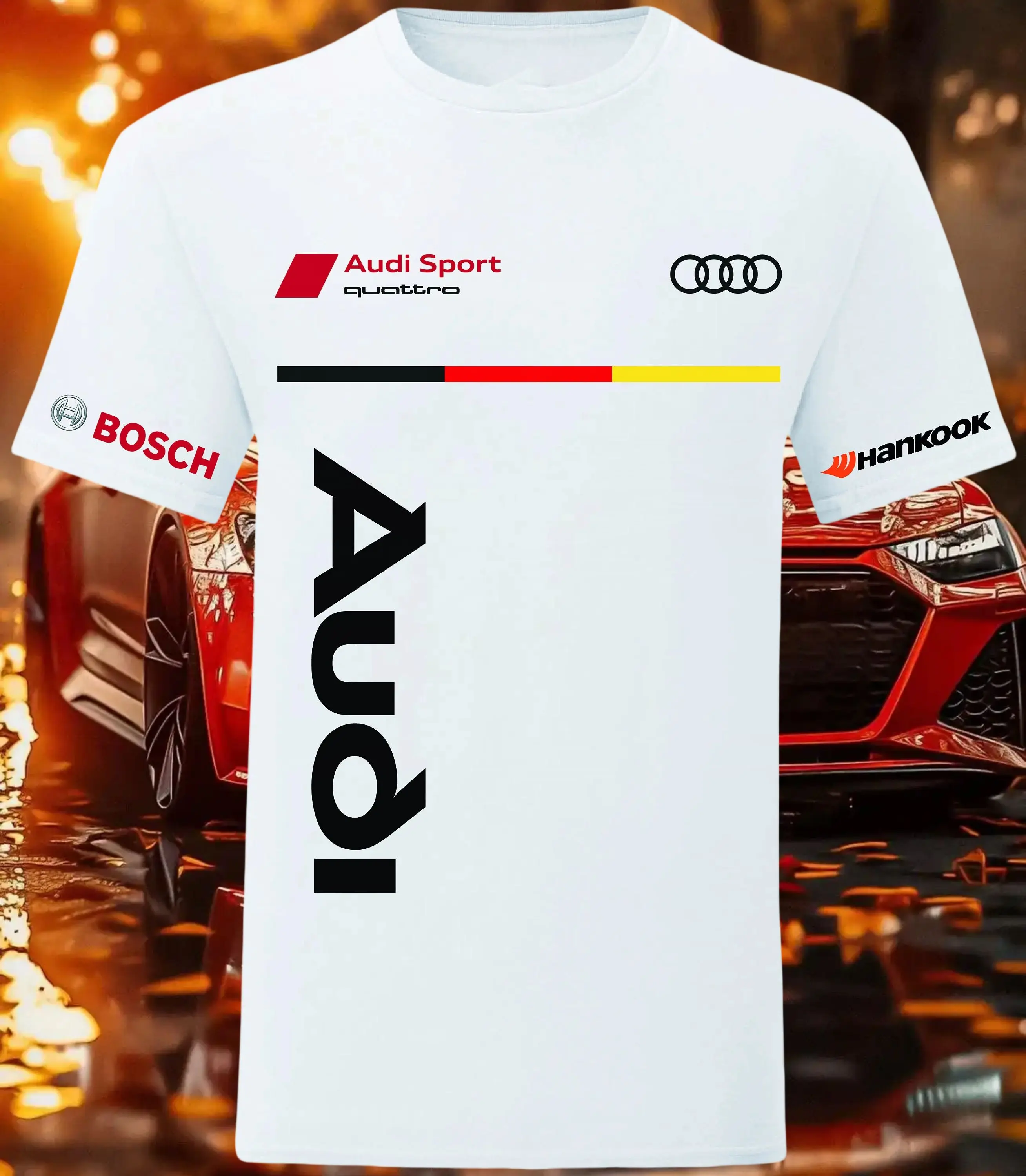 

2025 новая популярная мужская спортивная трендовая футболка Audi Racing с короткими рукавами, удобная и дышащая мужская футболка MOTO