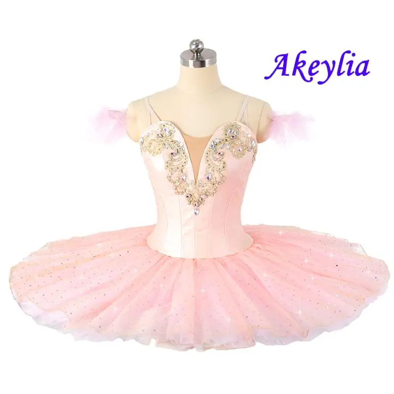 Adult shiny Pink Peach Fairy Doll costume girls Professional Sleeping Beauty Pancake Tutu Ballet Dress Nutcracker child JN0124