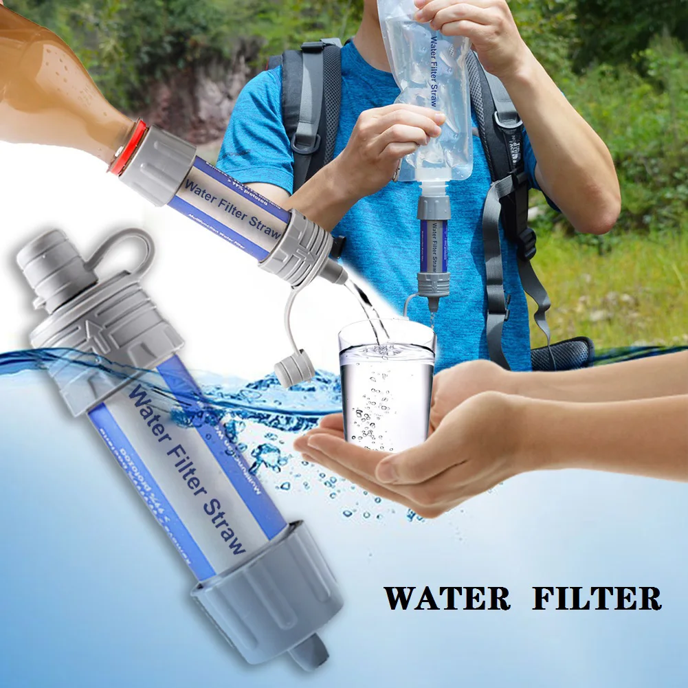 WSKEJI 5000L Outdoor Water Purifier Personal Mini Portable Emergency Water Filter for Outdoor Activities Filtration System