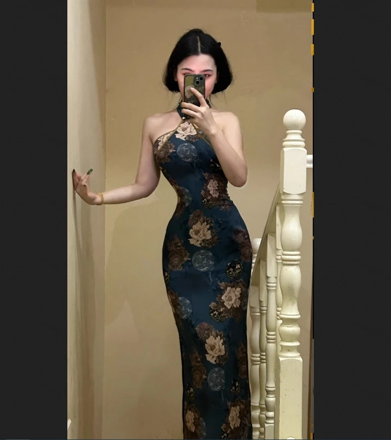 Originele, zelfgemaakte nieuwe Chinese stijl voor meisjes, verbeterde puur verlangen en charmante qipao-jurken