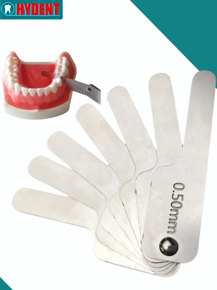 

7PCS Dental IPR Gauge Set 0.1-0.5mm, Interproximal Reduction Ruler, Orthodontic Tooth Gap Measuring Tools