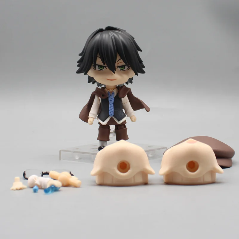 Neue Cartoon Bungos Streuner Hund Figur Puppe Kawaii Q-Version Edogawa Rampo Figur Spielzeug Edogawa Rampo lächelnde Gesicht Figur Schreibtisch Dekor