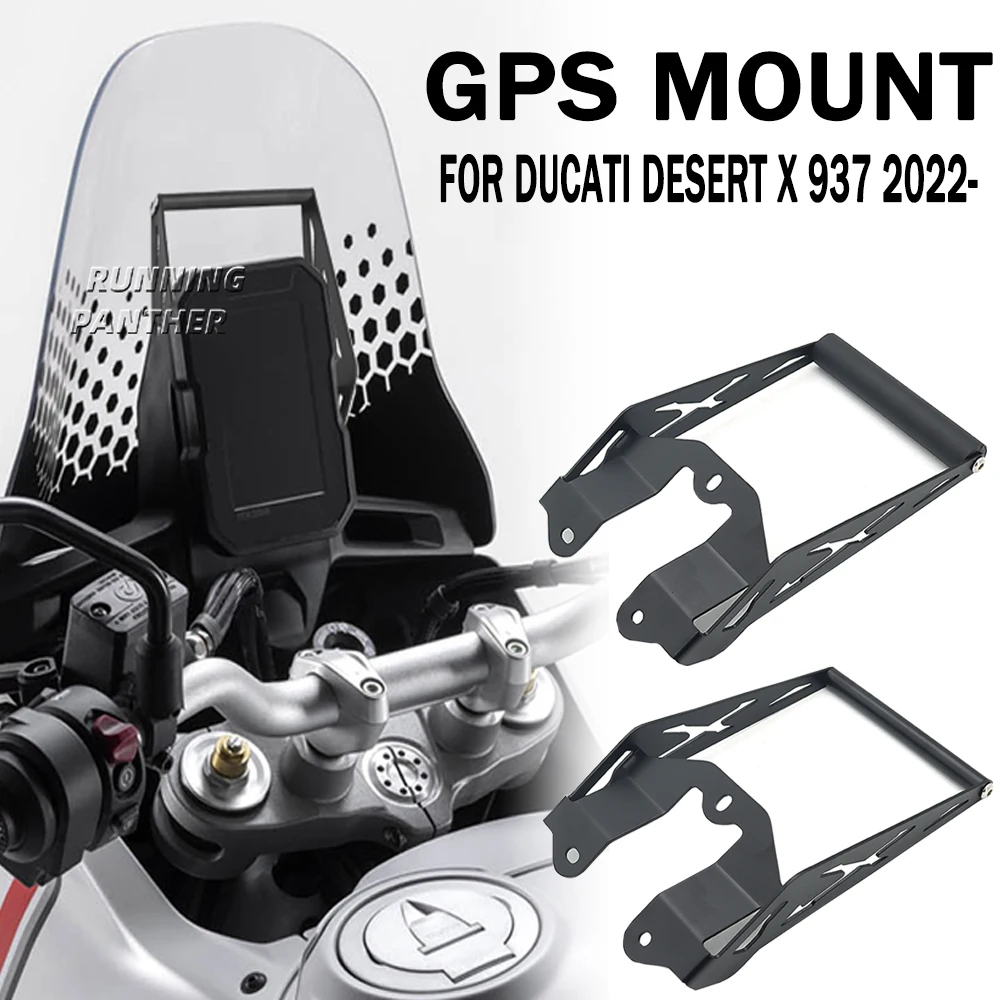 12MM 22MM Motorcycle USB Wireless Charger GPS Phone Holder Navigation Bracket Mount For Ducati Desert X DesertX 937 2022 2023