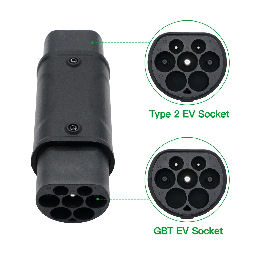 Type 2 to gbt Adaptor  Isigma 32A Type2 IEC 62196 Type 2 to J1772 Type 1 EV Adapter 220V For Electric Cars Charging