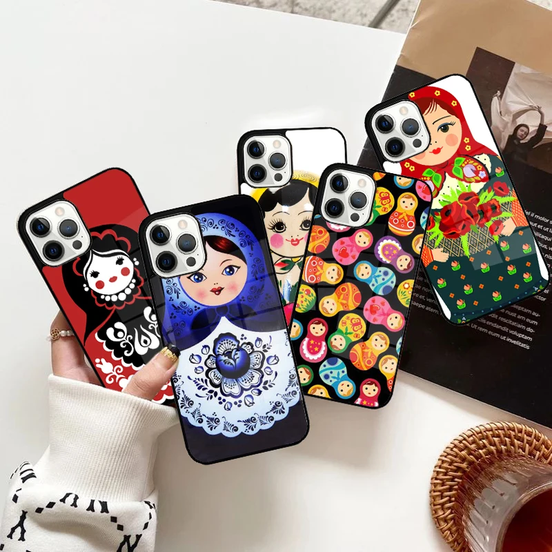 Babushka Matryoshka Red Russian Doll Phone Case Strong Magnetic for iPhone 15 16 14 13 Pro Max 11 12 Mini Magsafe Wireless Cover