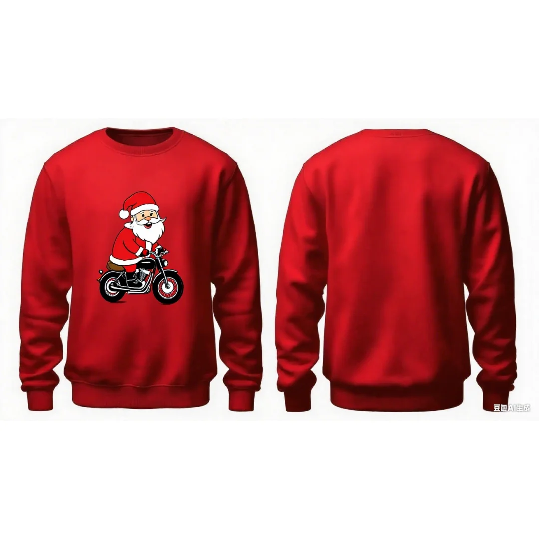 Weihnachten Motorrad Grafik Hoodie 3D Druck Frühling Herbst Mode Freizeit Vielseitige Streetwear Herren und Damen Y2K Hoodies