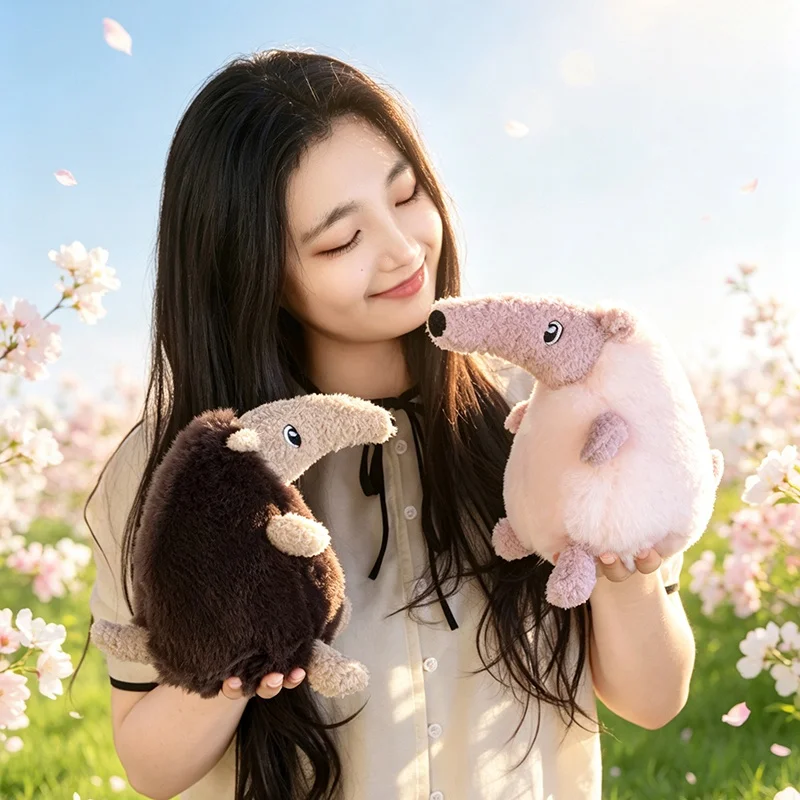20cm Kawaii Anteater Plush Doll Colorful Blue Purple Pink Brown Yellow Anteater Animal Stuffed Toy Home Decor Gift For Kids