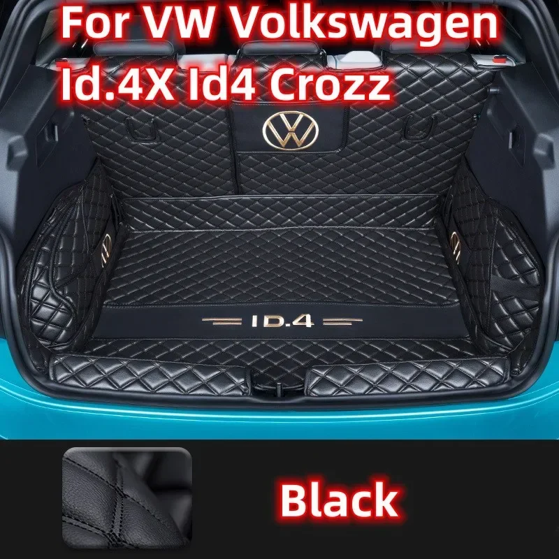 NEW Luxury Car Trunk Mats Fully Surrounded Waterproof Non-Slip For VW Volkswagen Id.4X Id4 Crozz 2021-2023 Car Accessories