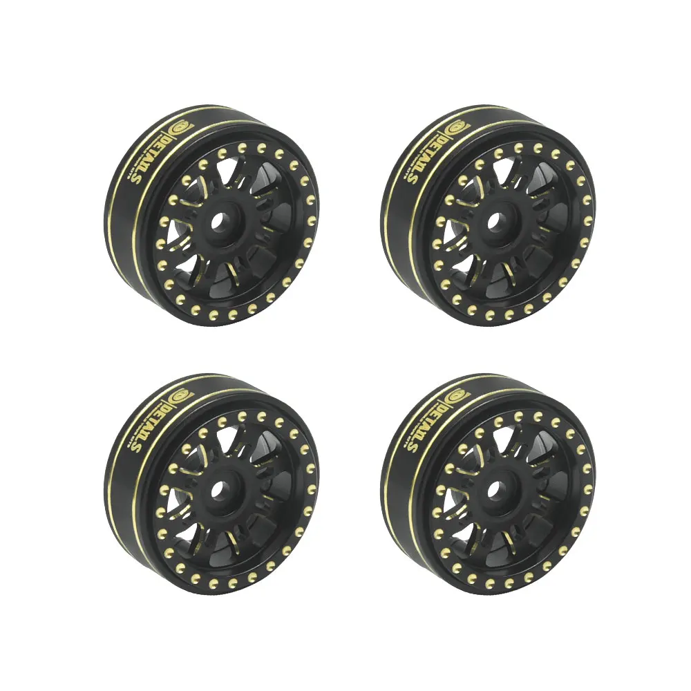 

CNC Brass 1.0' Wheels 4pcs/set for Axial SCX24 Black Gold for Axial SCX24/AX24 TRX4M B Model