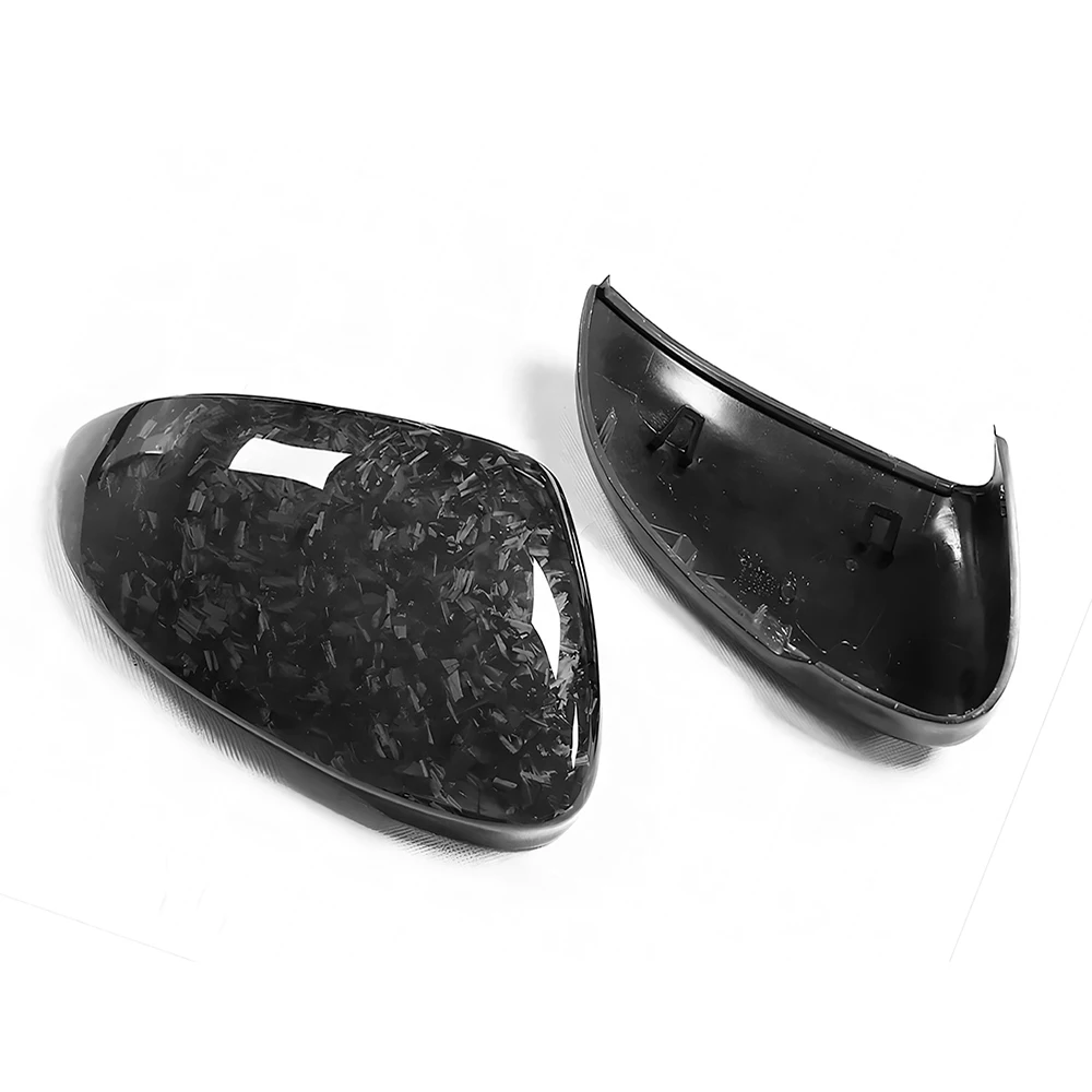 Replacement Rearview Side Mirror Covers Cap For 20-23 Volkswagen VW Golf 8 MK8 R GTI OEM Style Forged Carbon Fiber Shell