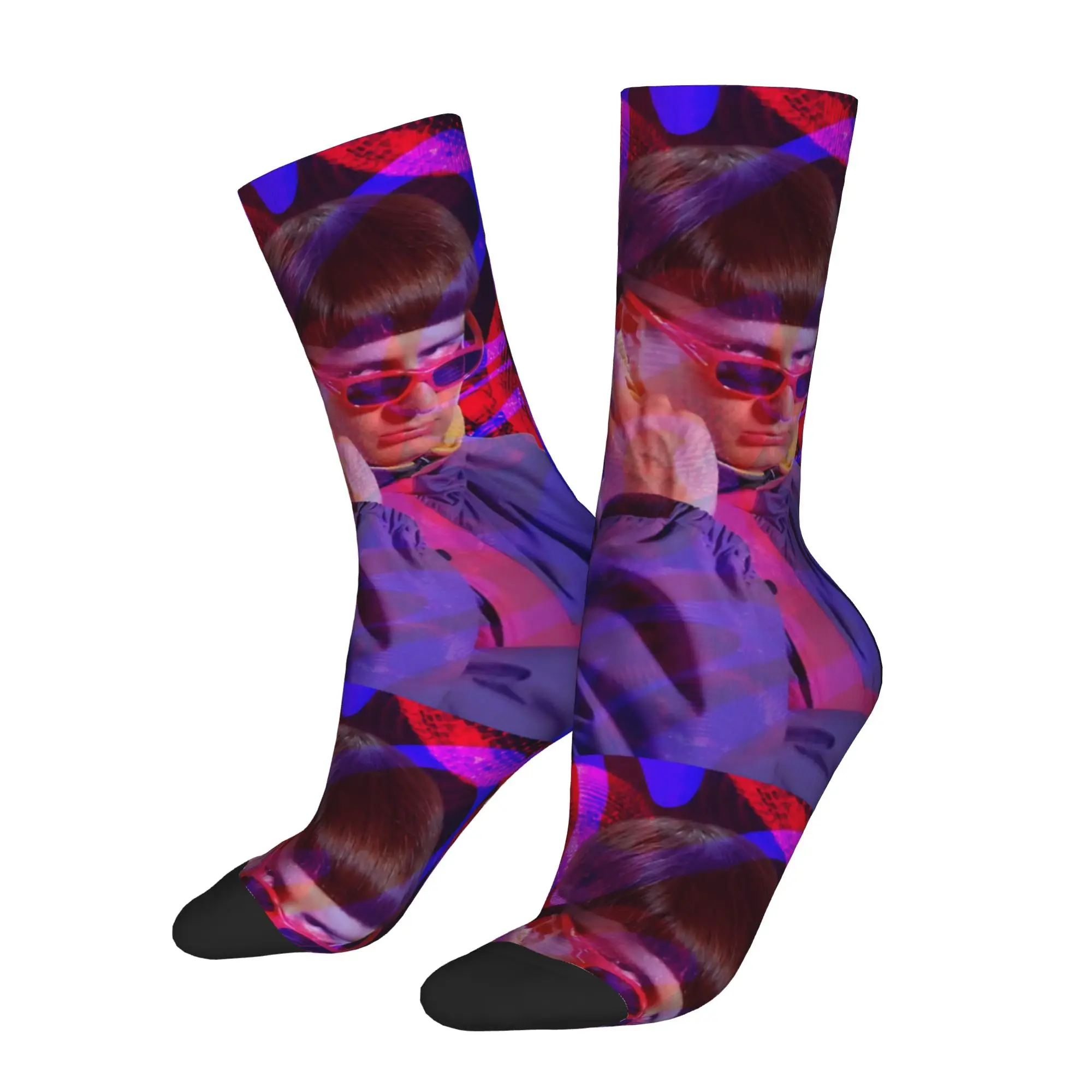 Retro Oliver Tree American Rapper Basketball Socks  Polyester Long Socks for Women Men Non-slip