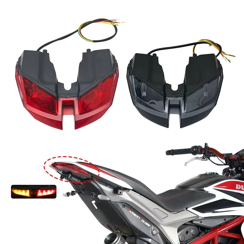 

Для DUCATI Hypermotard 821 939 950 SP 2012-2021 2020 задние фонари для мотоцикла, светодиодные встроенные светодиодные задние фонари, указатель поворота