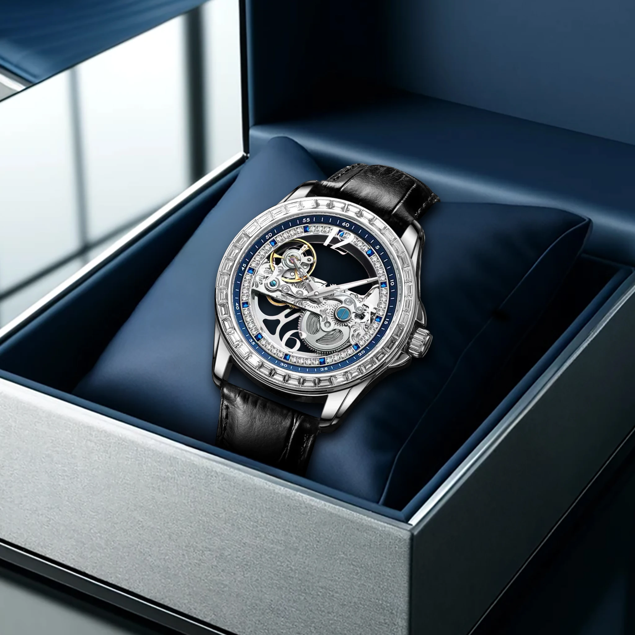 

Новые мужские часы модный стиль классический универсальный элегантный дизайн новый и уникальный модный тренд ночной светящийся механические часы