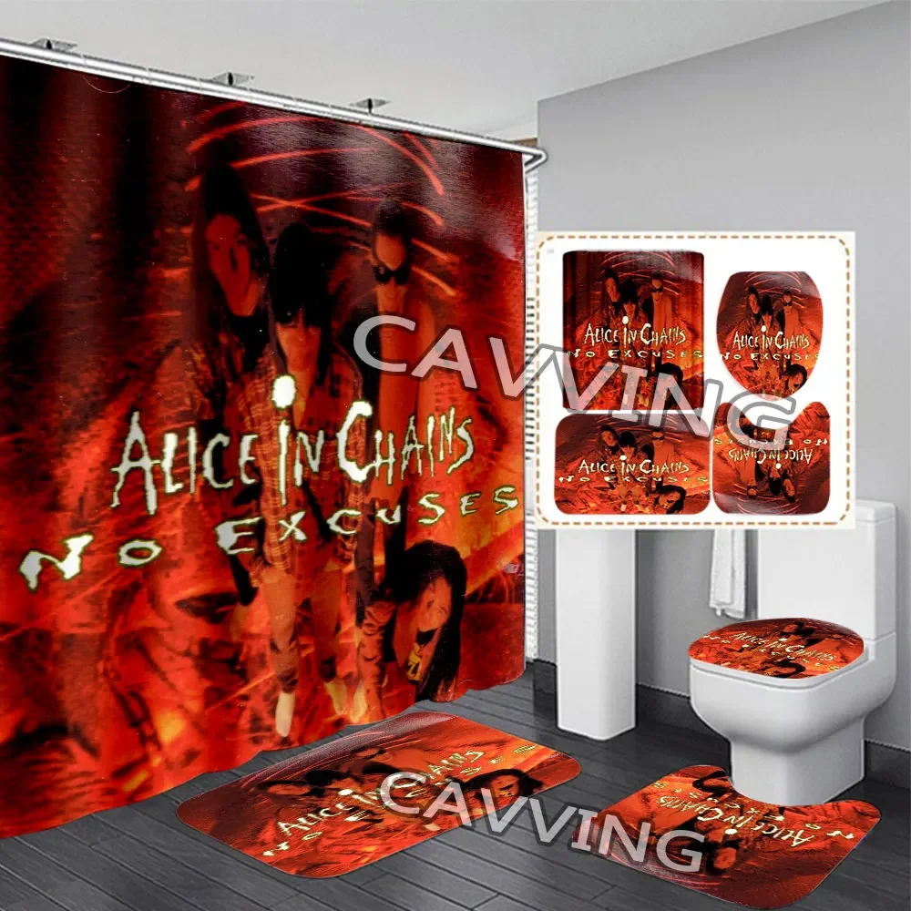 

Водонепроницаемая занавеска для душа с 3D принтом Алиса в цепях, набор Противоскользящих ковриков для ванной комнаты, коврики для туалета K01