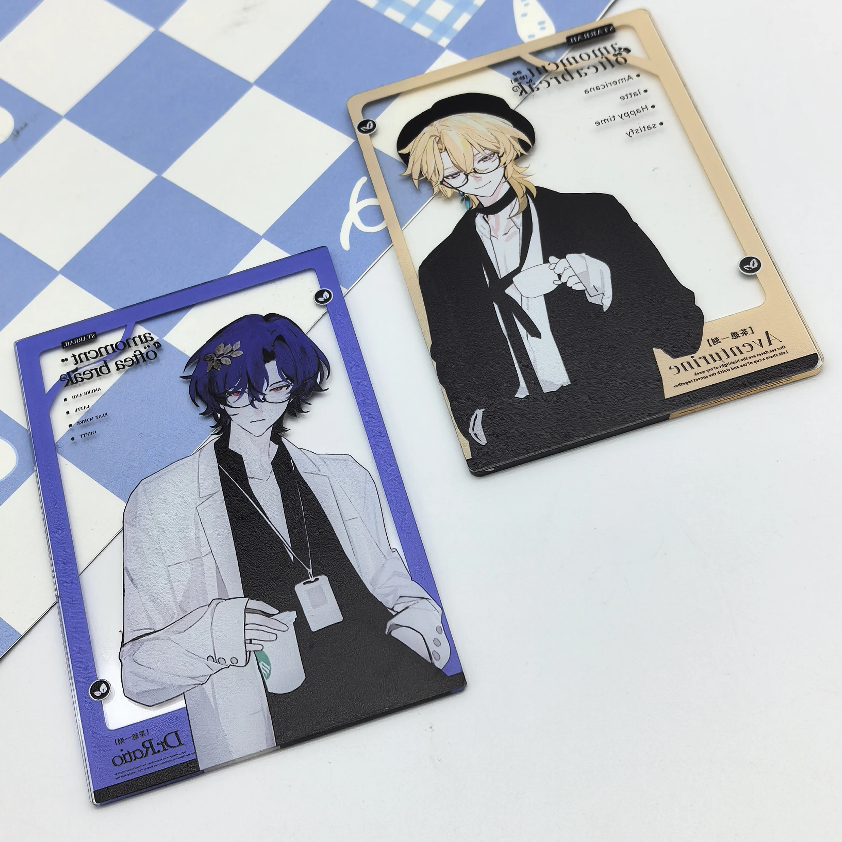 1PC Anime Games Honkai: Star Rail Aventurine Dr. Ratio Robin Sunday Acrylic Transparent Card Game Collection Card Birthday Gifts