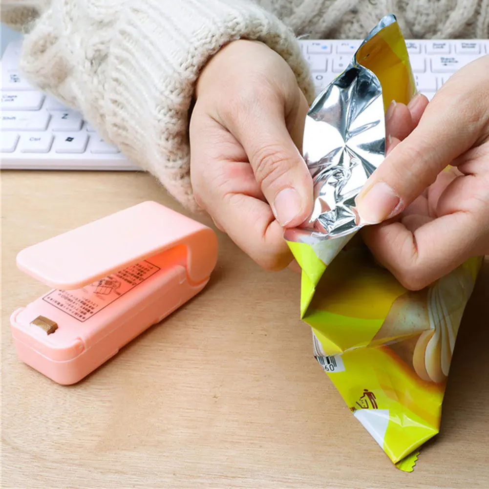 Food Snacks Storage Sealer Heat Mini Handheld Plastic Impluse Sealer For Kitchen Cling Bags