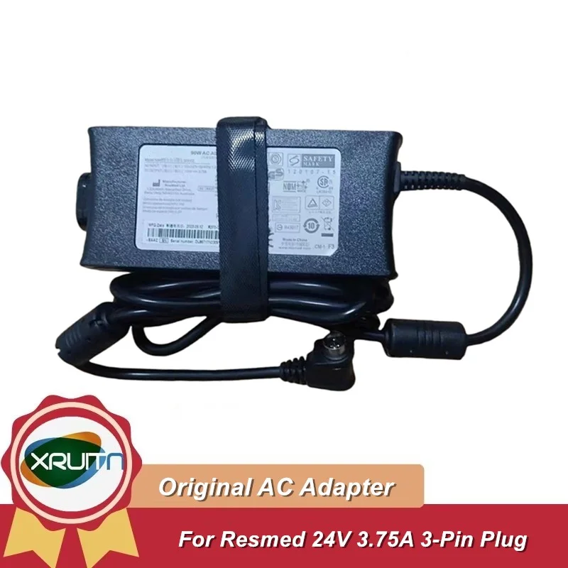 

Genuine 369102 24V 3.75A 90W 3-PIN AC Adapter for ResMed S9 SERIES CPAP S9 AUTOSET CPAP machines S9 IP21 IPX1 R360-760 DA-90A24