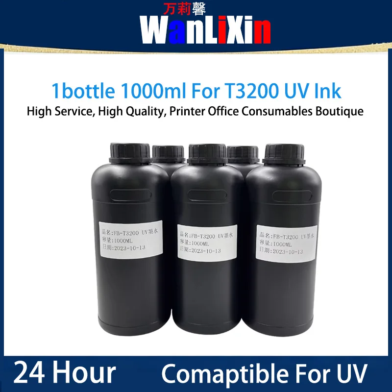 

1000ML T3200 Ink Compatible For UV inkThe nozzle has good color, no clogging, smooth flow and low odor.