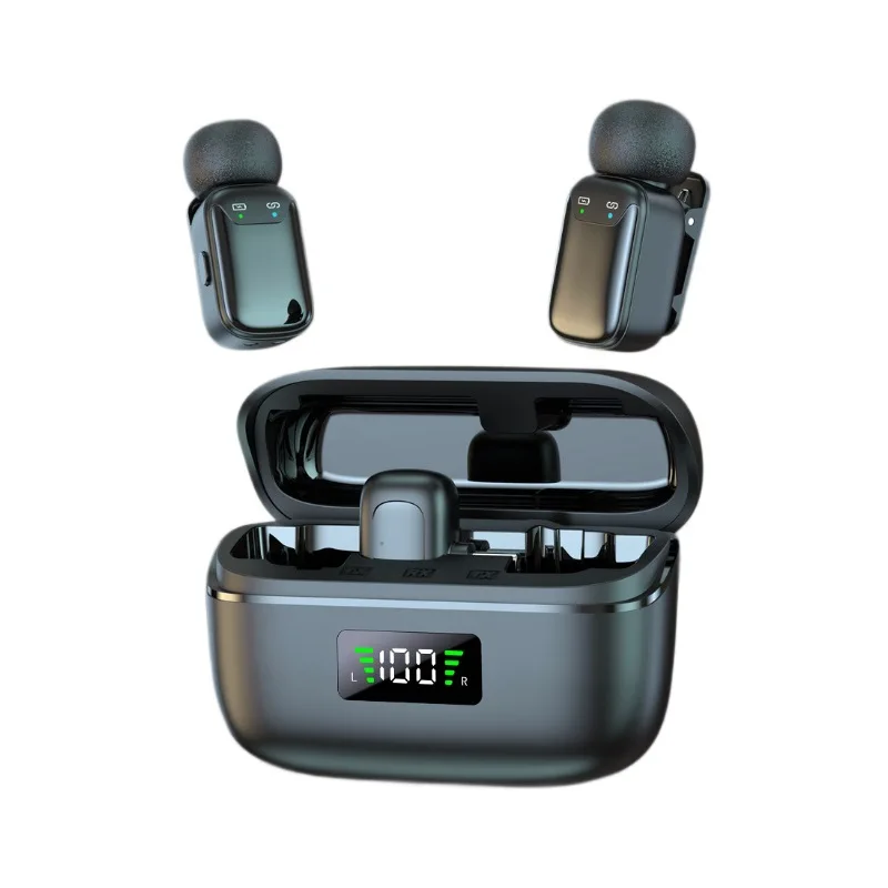 Finger Lavalier Microphone, Recording & Sound Pickup Noise Reduction Bluetooth Microphone, Clip-on Type with High Sound Quality