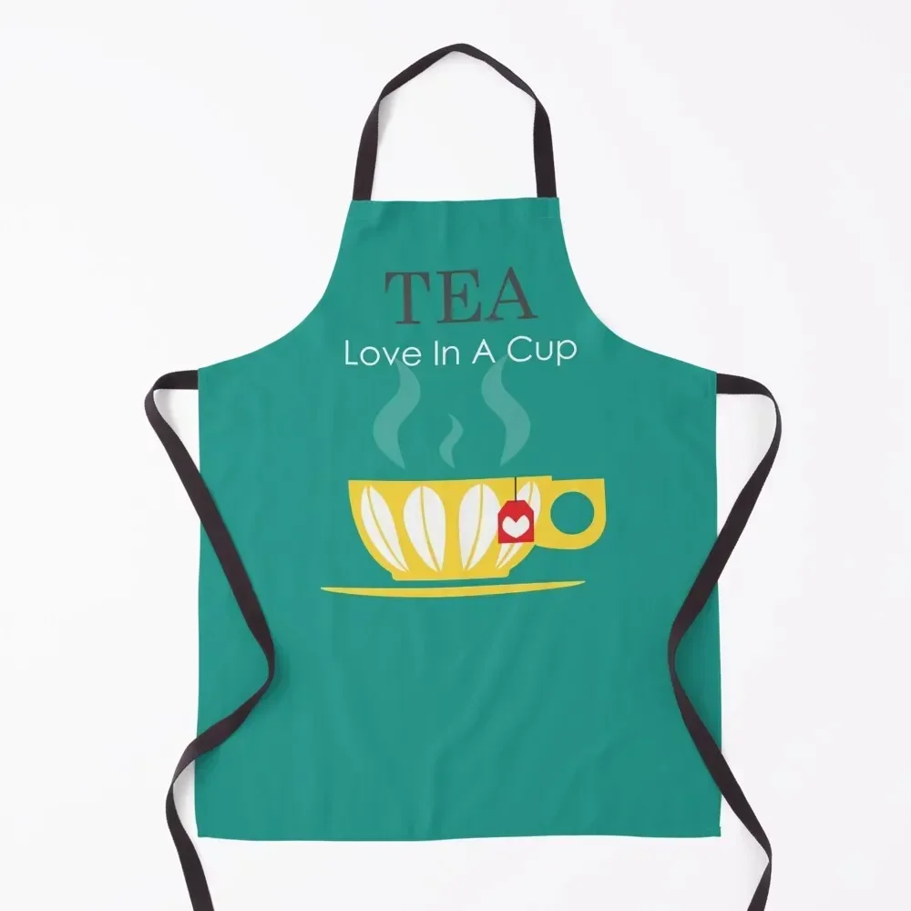 

TEA - Love in A Cup Apron with personal logo Home and kitchen products Kitchen Special Accessories Apron