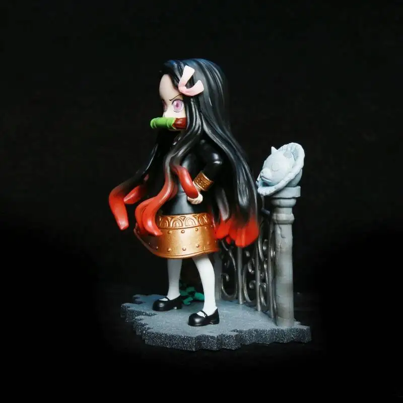 Spy × Family Anya Forger ​ ​   Cos Nezuko Anime Demon Slayer Figuur Zithouding Action Figure Pvc Model Pop Collectie Speelgoed Cadeau