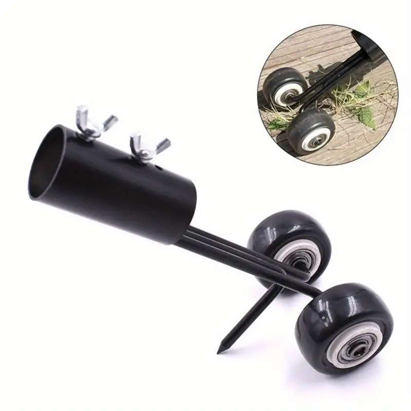 Slot Weeder No Bend Weed Hook Adjustable Roller Garden Tool for Patio Lawn Driveway Sidewalk Crevice Weeding