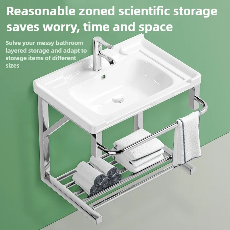 

useful Ceramic Wash Basin Cabinet Combination Small Apartment Household Face Wash Single Basin Bathroom Wash Table Wall Balcony