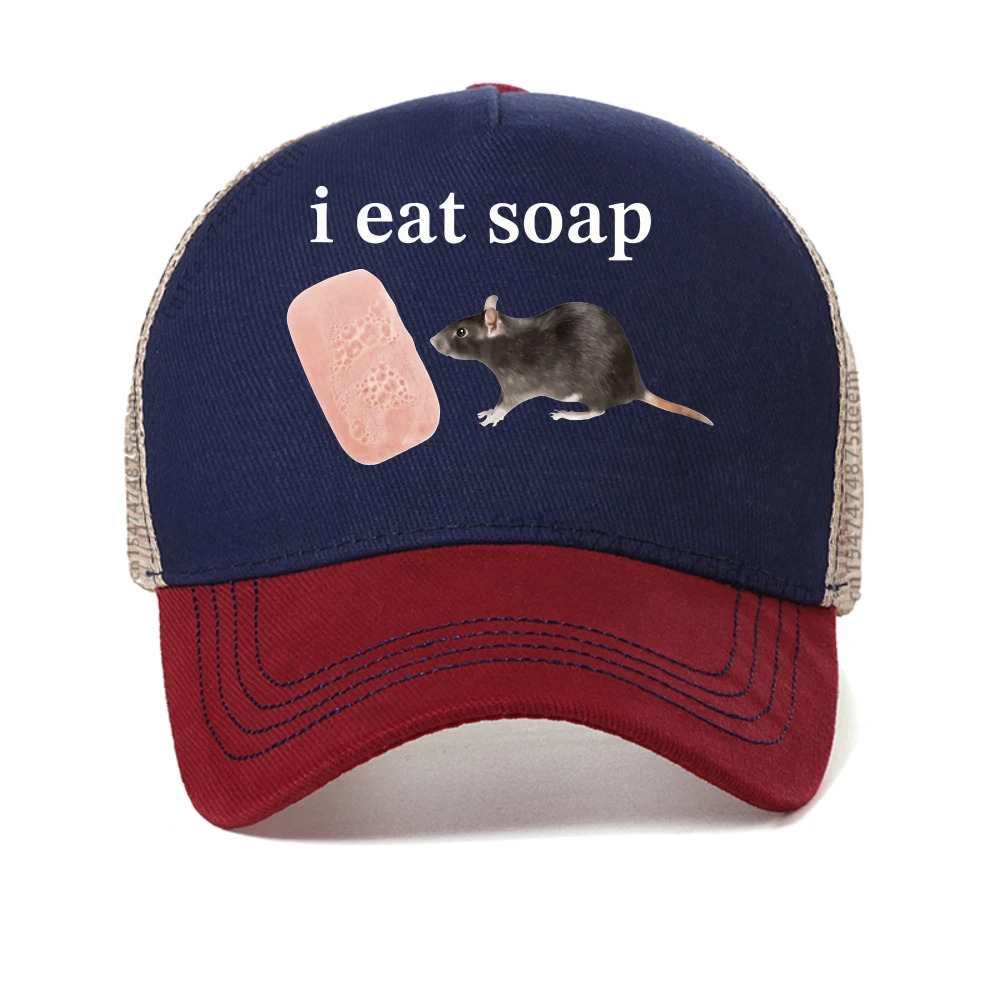 

I Eat Soap Rate Funny Meme baseball cap Women's Fashion Retro caps outdoor casual adjustable mesh trucker hat Summer sun hats