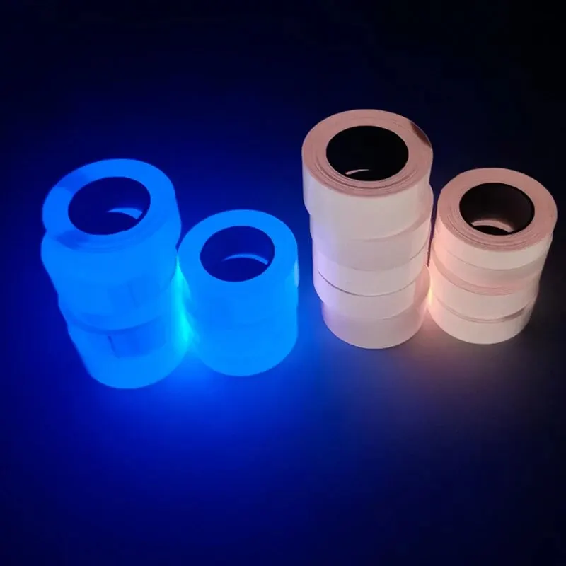 1 Roll Fluorescent Self-Adhesive Glow-In-The-Dark Tape Light Strip Fire Channel Stage Decoration Safety Exit Warning Stickers