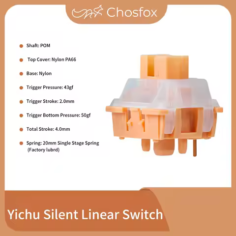Chosfox Yichu Silent Linear Switch RGB Mechanical Keyboard Game Hostels Switch 5Pin Factory Lubed Hot Swap Custom MX Switch POM