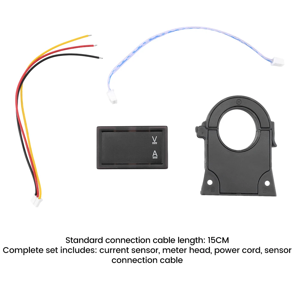 Imagem -02 - Led Dual Display Digital Tensão Medidor de Corrente Hall Amperímetro dc 0300v 50a 100a 200a 400a tipo de Isolamento