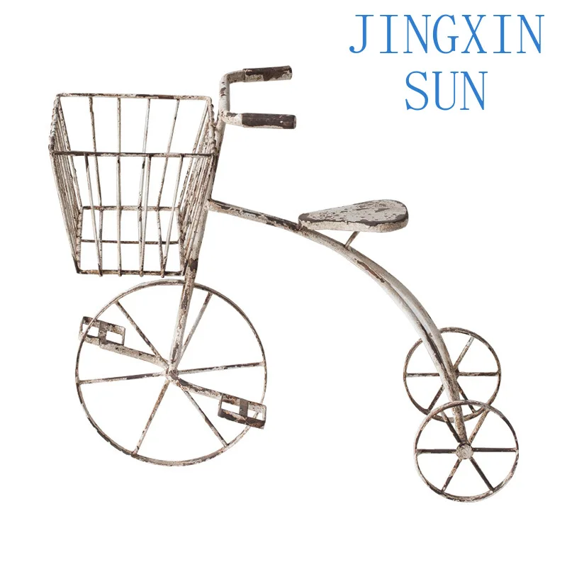 country wrought iron retro old bicycle falling earth ornament living room home light luxury creative jewelry soft decoration