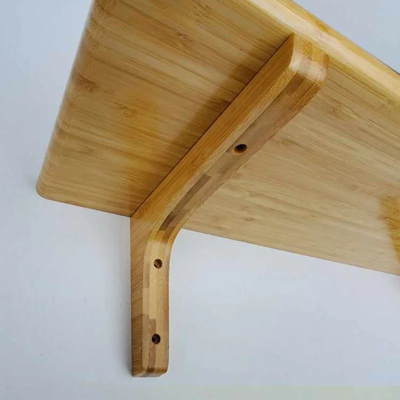 2PCS Triangle Wooden Shelf Brackets Wall Corner Brace Brackets Wall Mounted Table Shelf Support Holder Furniture Hardware - Image 3