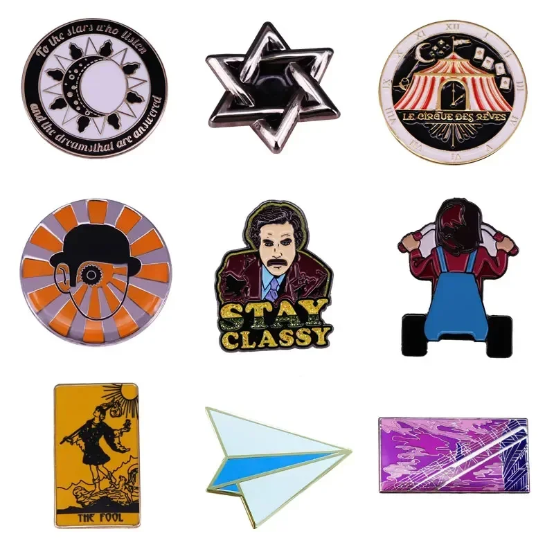 Movies Figure Cartoon Enamel Pins Delicacy Metal Lapel Brooch Denim Jacket Backpack Badge Decoration Given Friends Fans Gift